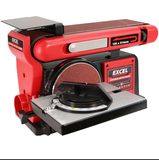 Excel 370W 4" Electric Bench Belt & Disc Sander Heavy Duty 240V