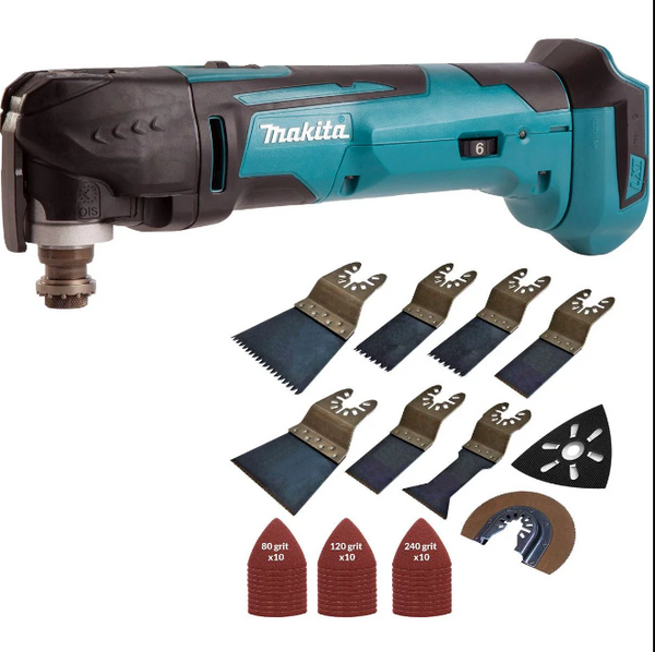 Makita DTM51Z 18V Li-ion Oscillating Multitool Cutter with 39 Piece Accessories Set